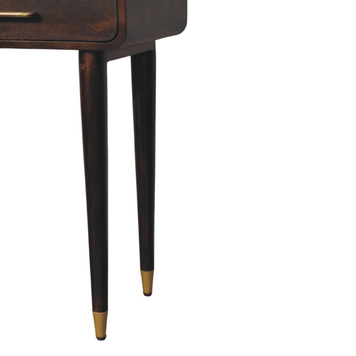 Artisan Furniture Solid Wood Apollo Loop Console Desk, 2 Drawers, 1 Open Slot, Dark Brown | Luxury Home Accessories | Heulog Glow
