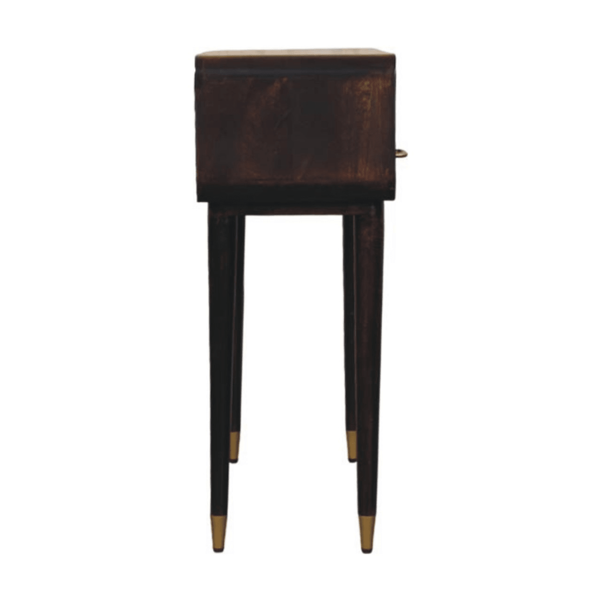 Artisan Furniture Solid Wood Apollo Loop Console Desk, 2 Drawers, 1 Open Slot, Dark Brown | Luxury Home Accessories | Heulog Glow