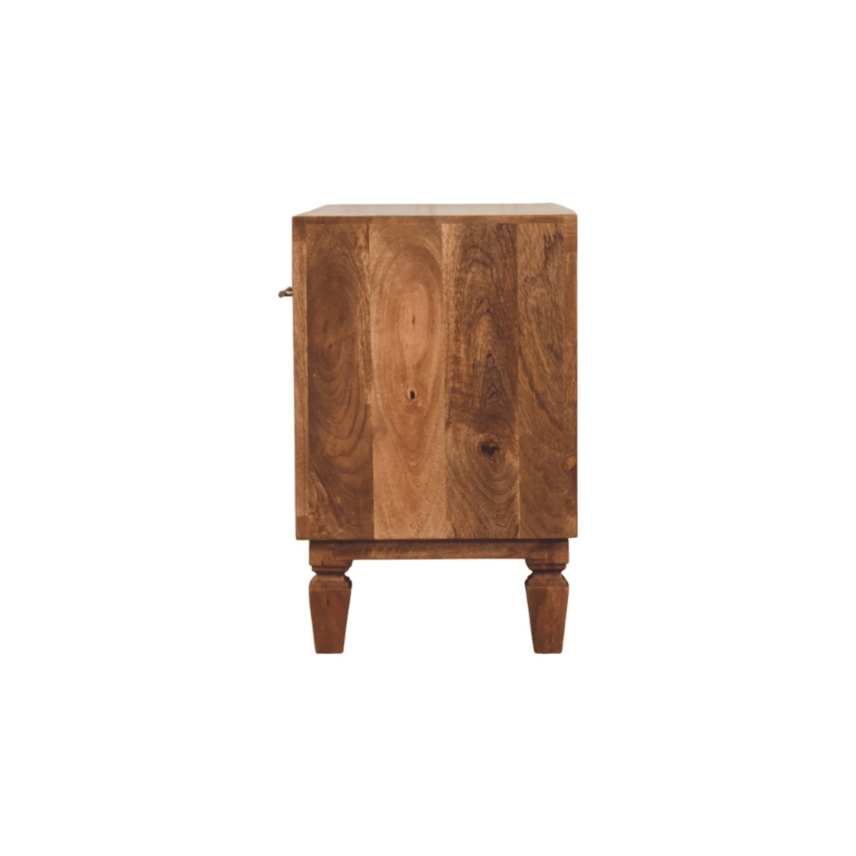 Artisan Furniture Solid Wood Arno Shoe Storage Unit in Golden Teak, 2 Drawers, 1 Shelf, Beige | Luxury Home Accessories | Heulog Glow