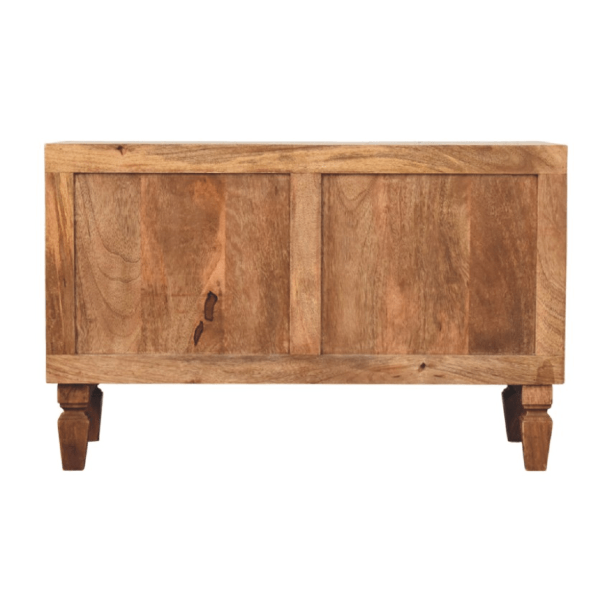 Artisan Furniture Solid Wood Arno Shoe Storage Unit in Golden Teak, 2 Drawers, 1 Shelf, Beige | Luxury Home Accessories | Heulog Glow