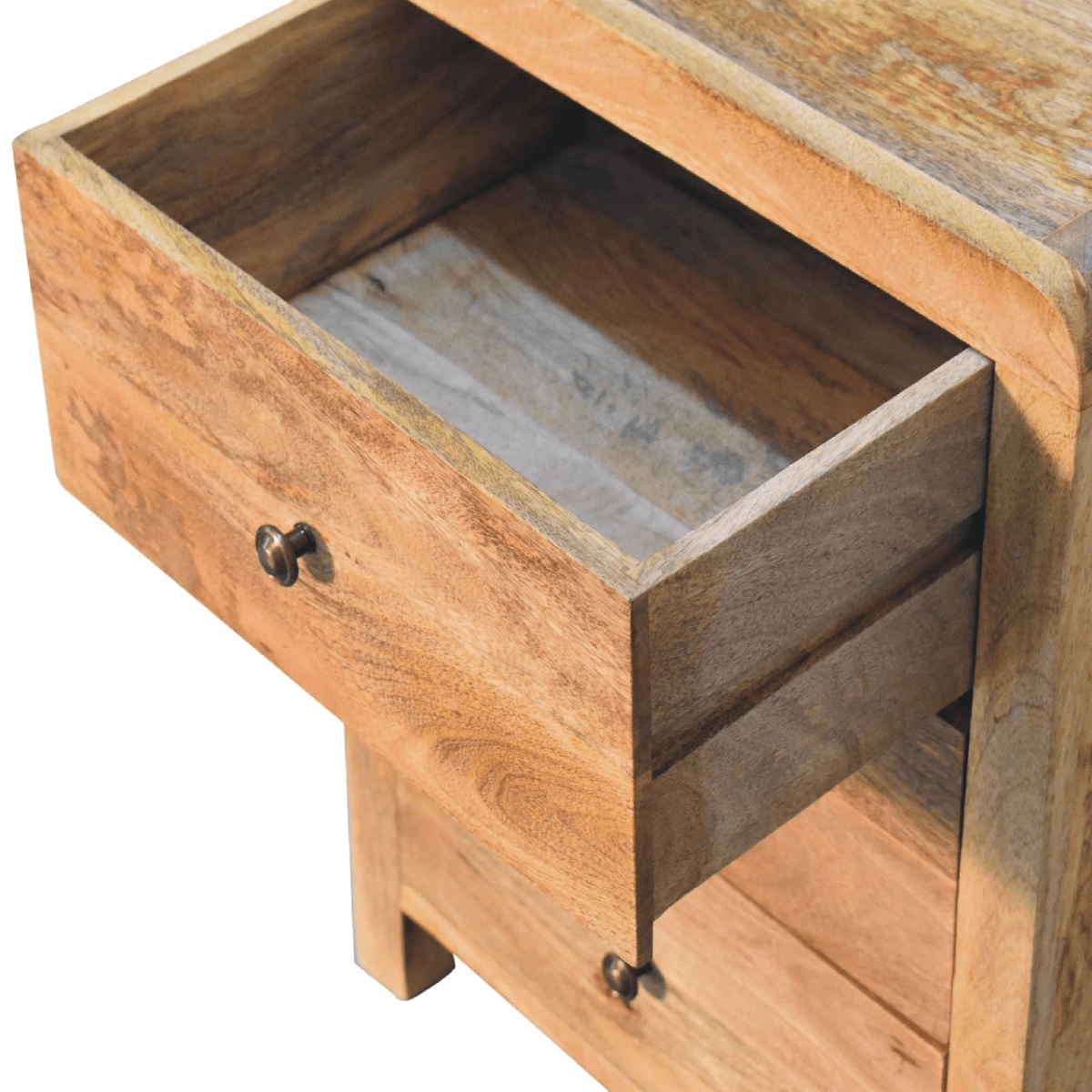 Artisan Furniture Solid Wood Aspen Oak-ish 3 Drawer Bedside | Luxury Home Accessories | Heulog Glow