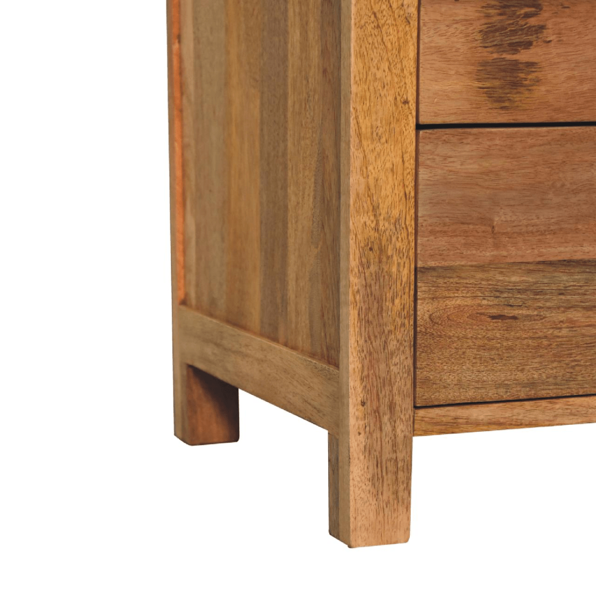 Artisan Furniture Solid Wood Aspen Oak-ish 3 Drawer Bedside | Luxury Home Accessories | Heulog Glow