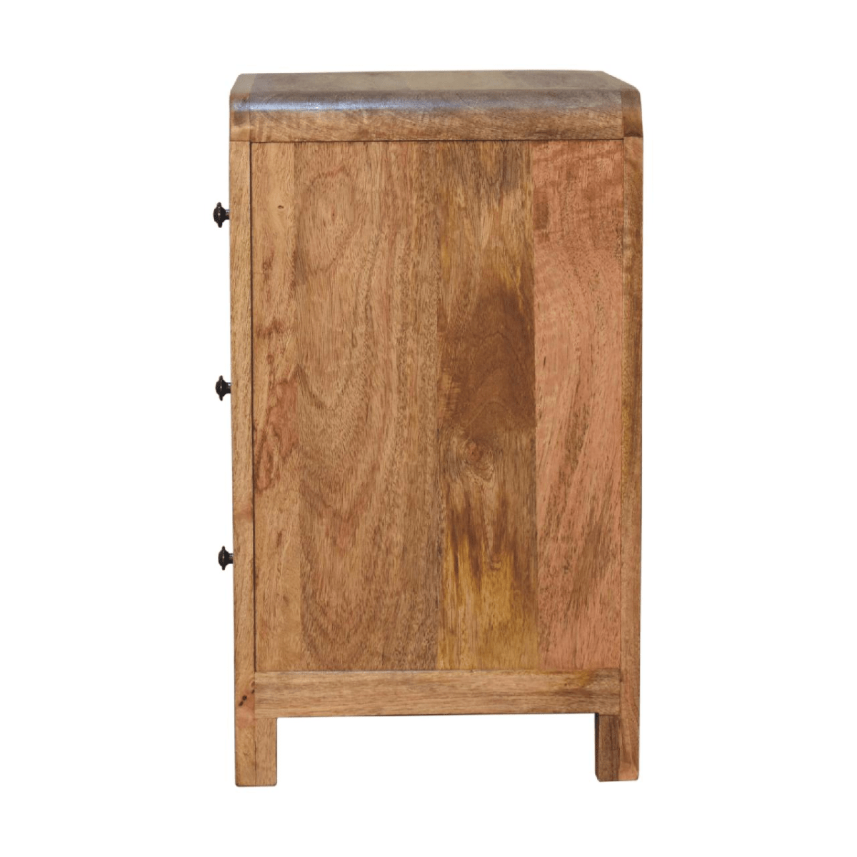 Artisan Furniture Solid Wood Aspen Oak-ish 3 Drawer Bedside | Luxury Home Accessories | Heulog Glow