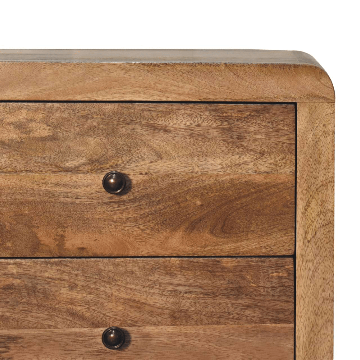 Artisan Furniture Solid Wood Aspen Oak-ish 3 Drawer Bedside | Luxury Home Accessories | Heulog Glow