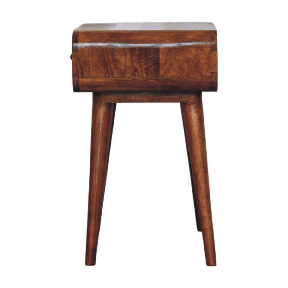 Artisan Furniture Solid Wood Avora Chestnut Nightstand with 1 drawer | Luxury Home Accessories | Heulog Glow