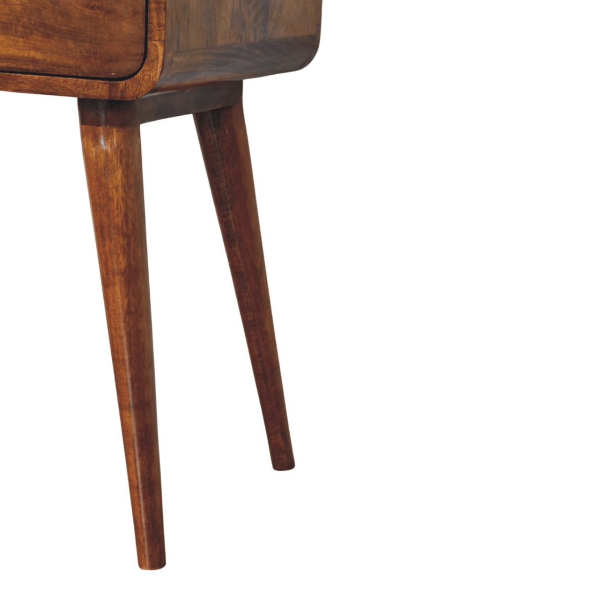 Artisan Furniture Solid Wood Avora Chestnut Nightstand with 1 drawer | Luxury Home Accessories | Heulog Glow