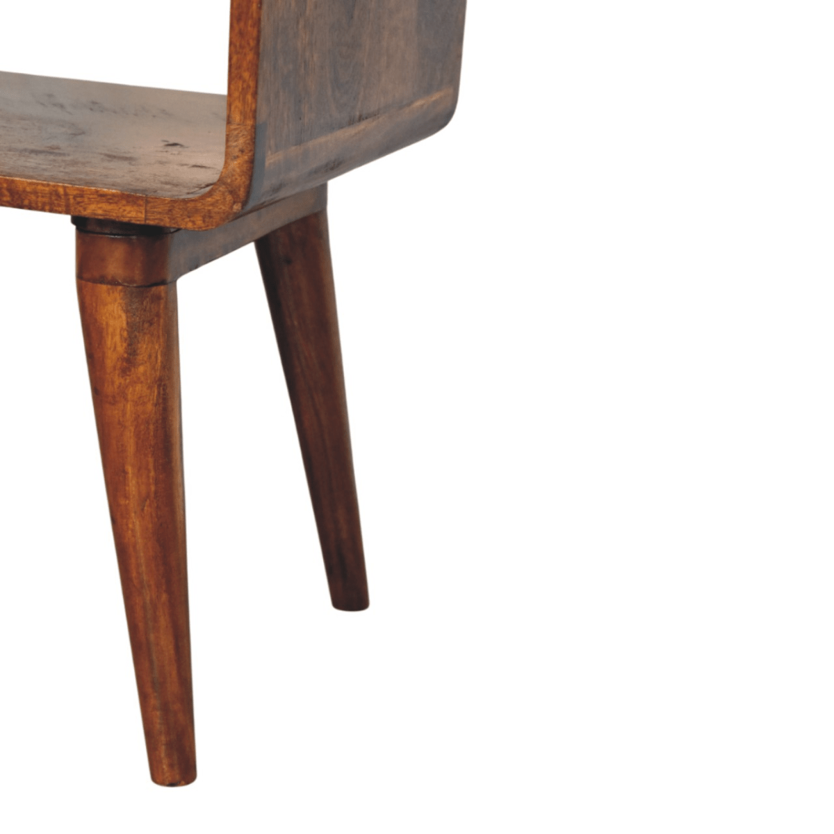 Artisan Furniture Solid Wood Avora Chestnut Nightstand with Drawer and open slot | Luxury Home Accessories | Heulog Glow