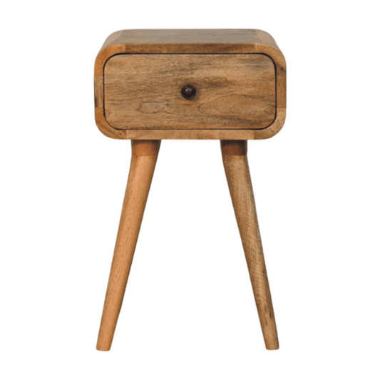Artisan Furniture Solid Wood Avora Mini Oak-ish Nightstand with 1 drawer | Luxury Home Accessories | Heulog Glow