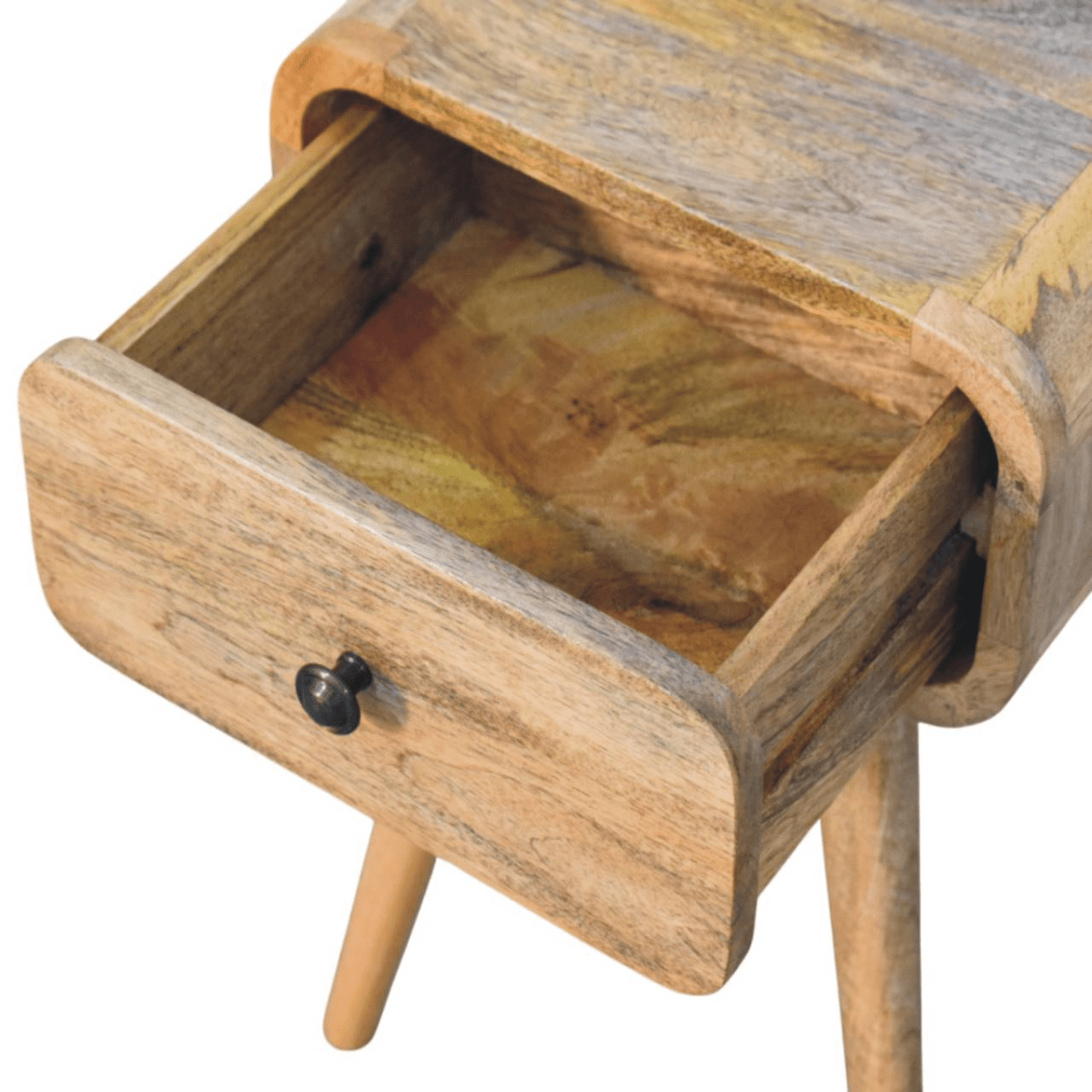 Artisan Furniture Solid Wood Avora Mini Oak-ish Nightstand with 1 drawer | Luxury Home Accessories | Heulog Glow