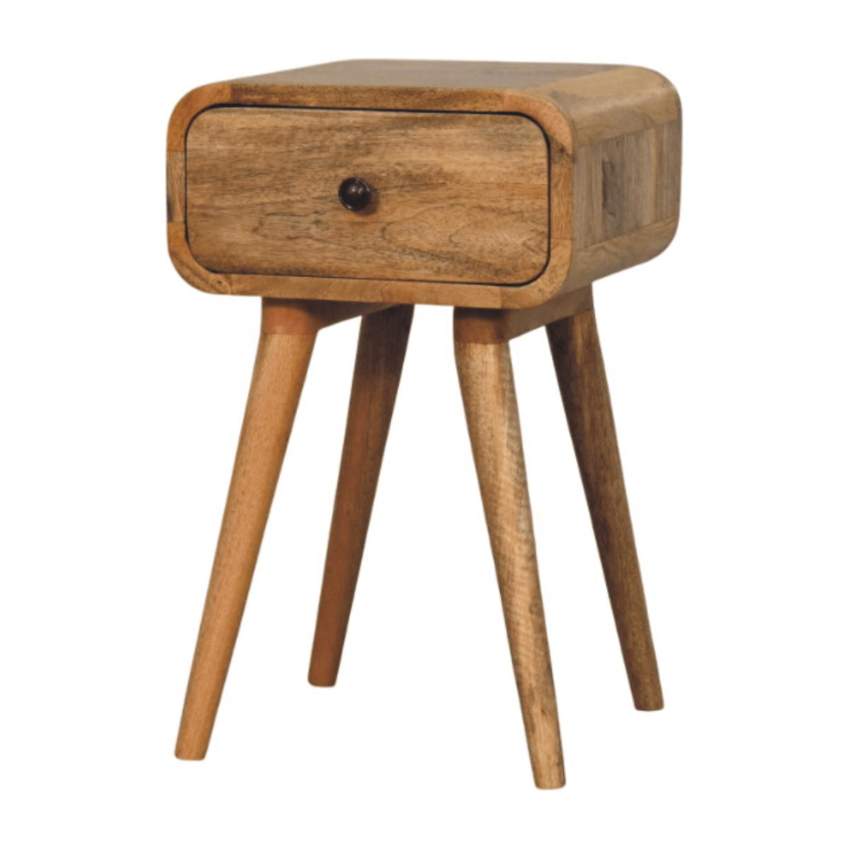 Artisan Furniture Solid Wood Avora Mini Oak-ish Nightstand with 1 drawer | Luxury Home Accessories | Heulog Glow