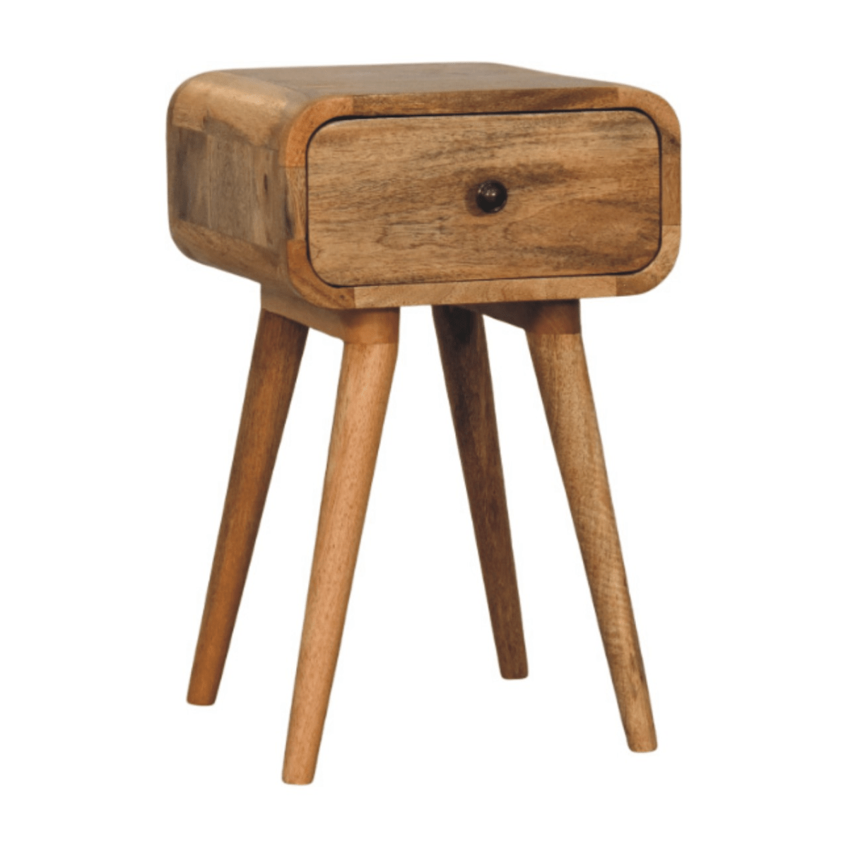 Artisan Furniture Solid Wood Avora Mini Oak-ish Nightstand with 1 drawer | Luxury Home Accessories | Heulog Glow