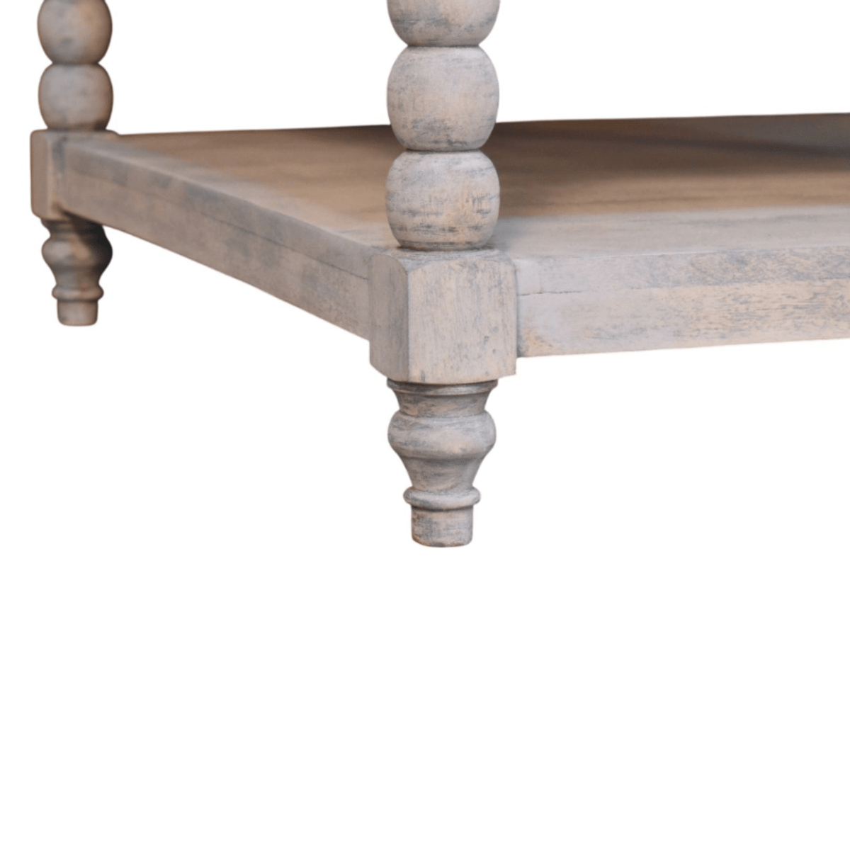 Artisan Furniture Solid Wood Barclay Acid Wash Coffee Table, 1 Shelf, Beige | Luxury Home Accessories | Heulog Glow