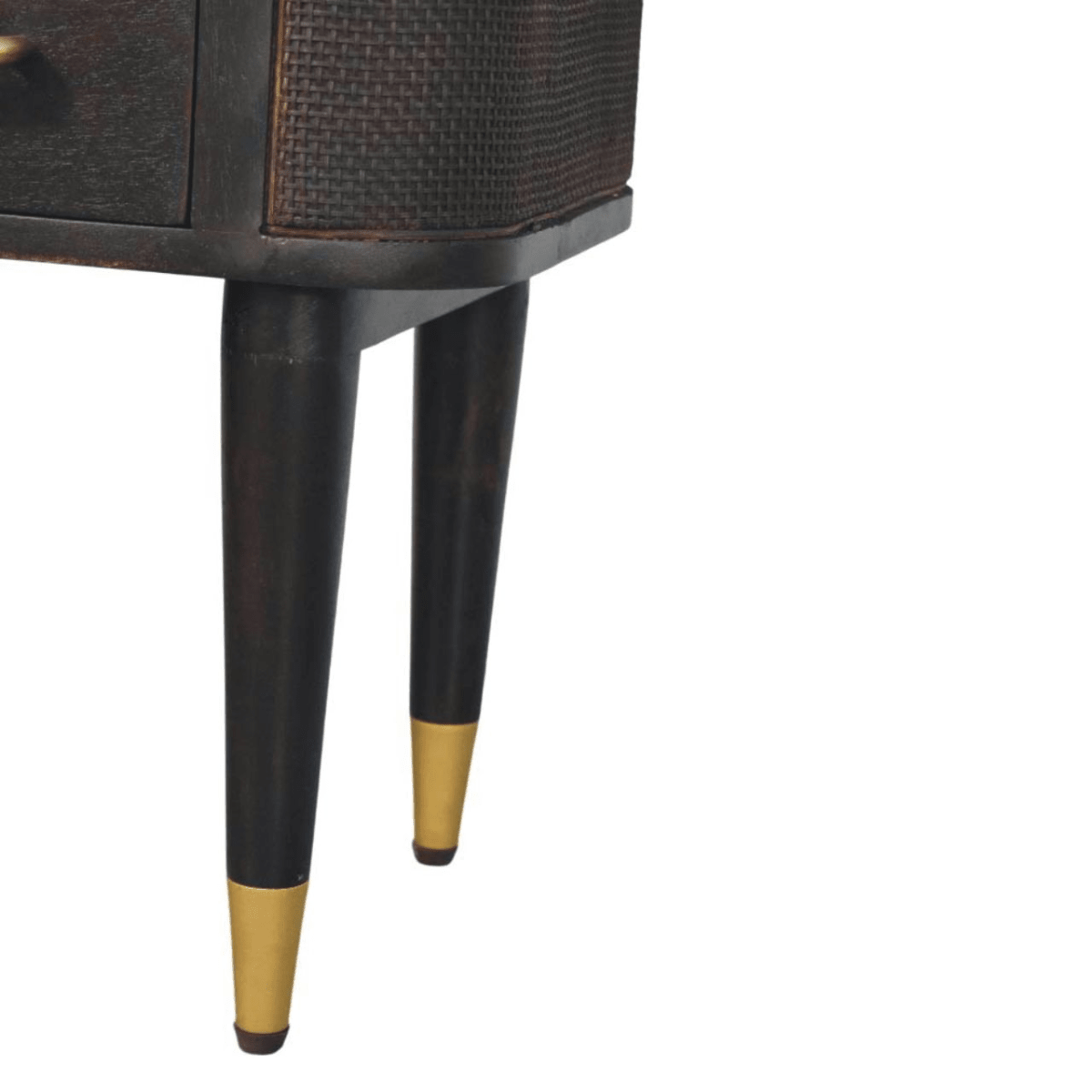 Artisan Furniture Solid Wood Belmont Bedside, 1 Drawer, Dark Brown | Luxury Home Accessories | Heulog Glow