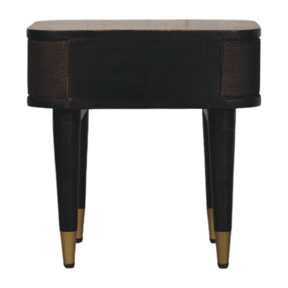Artisan Furniture Solid Wood Belmont Bedside, 1 Drawer, Dark Brown | Luxury Home Accessories | Heulog Glow
