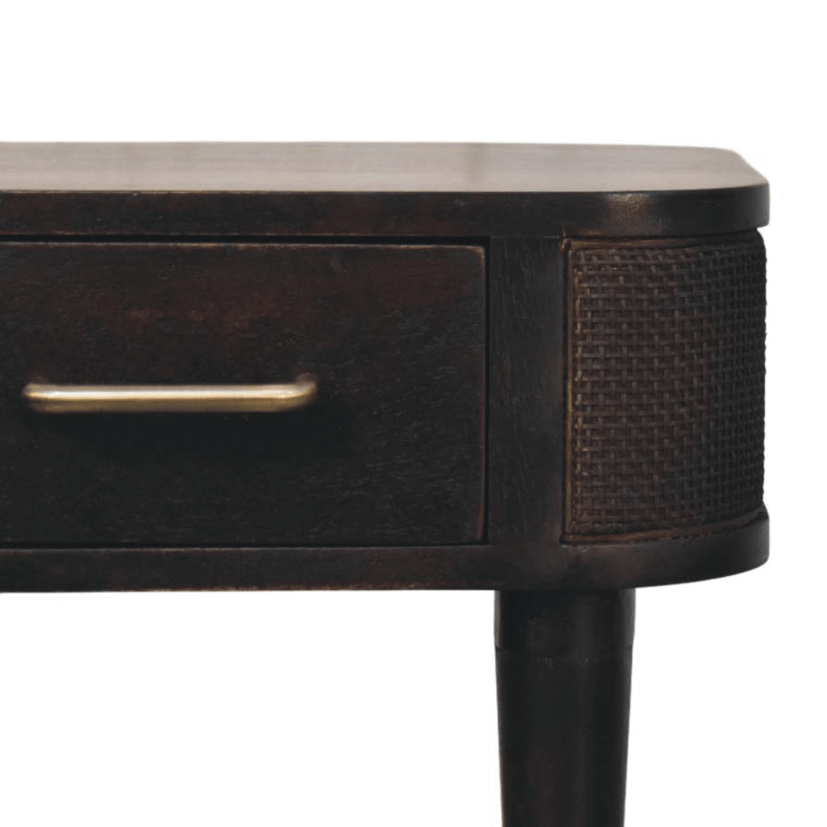 Artisan Furniture Solid Wood Belmont Bedside, 1 Drawer, Dark Brown | Luxury Home Accessories | Heulog Glow