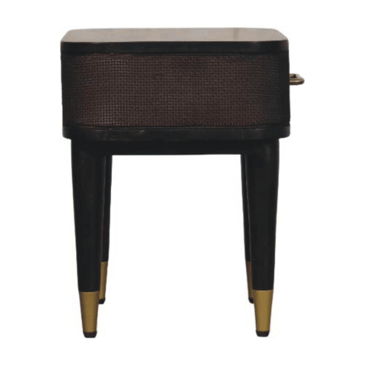 Artisan Furniture Solid Wood Belmont Bedside, 1 Drawer, Dark Brown | Luxury Home Accessories | Heulog Glow