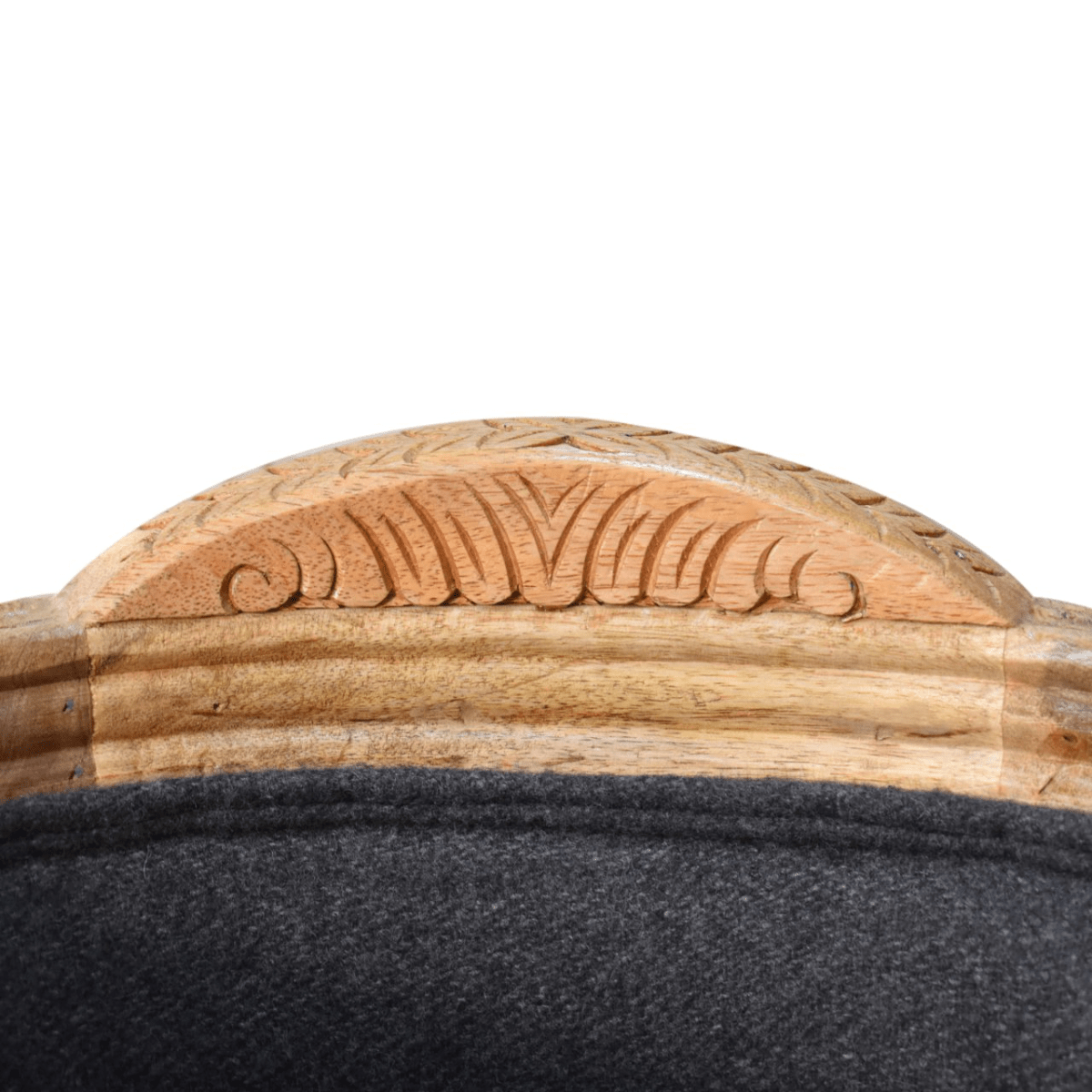 Artisan Furniture Solid Wood Carved Battleship Tweed Pet Bed | Luxury Home Accessories | Heulog Glow