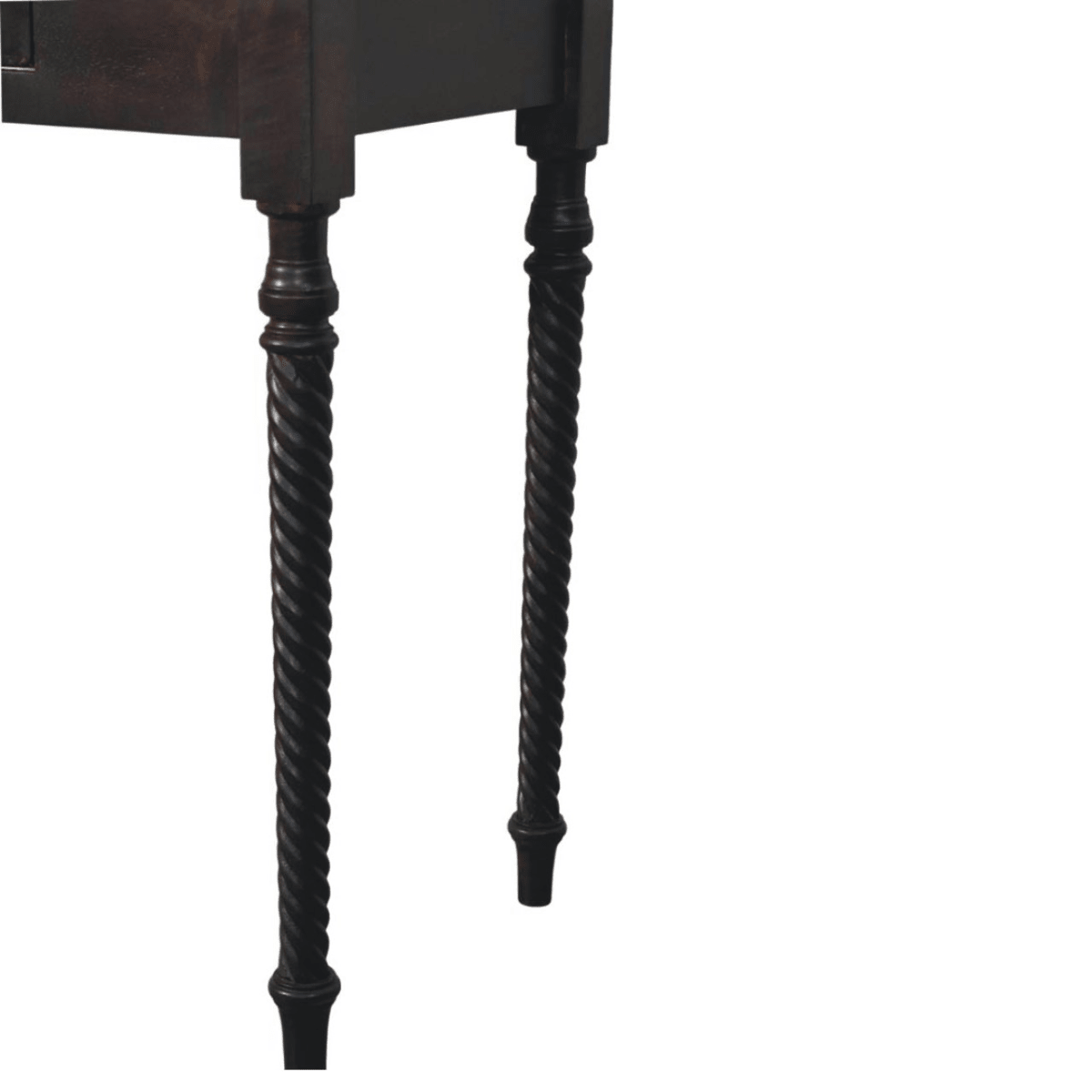Artisan Furniture Solid Wood Cordelier Turned-Leg Writing Desk, 1 Drawer, Dark Brown | Luxury Home Accessories | Heulog Glow