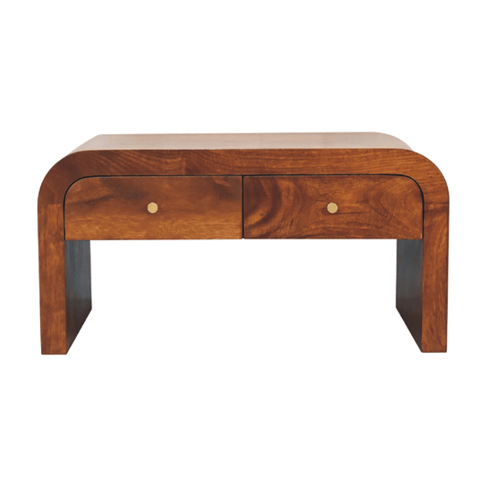 Artisan Furniture Solid Wood Darcy Chestnut Coffee Table | Luxury Home Accessories | Heulog Glow