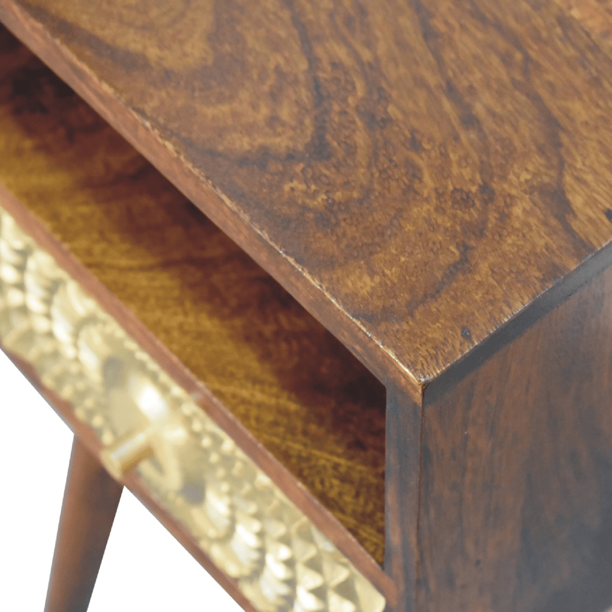 Artisan Furniture Solid Wood Eden Mini Bedside | Luxury Home Accessories | Heulog Glow
