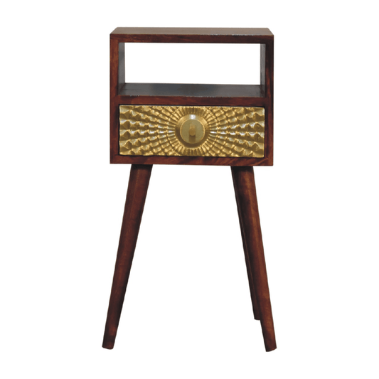Artisan Furniture Solid Wood Eden Mini Bedside | Luxury Home Accessories | Heulog Glow