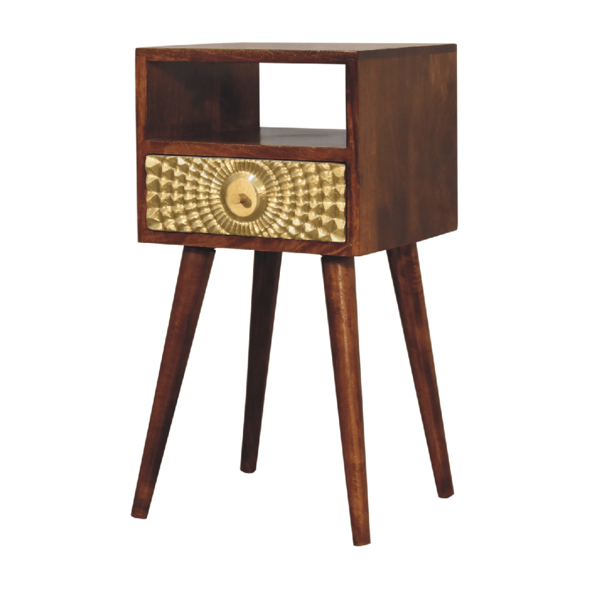 Artisan Furniture Solid Wood Eden Mini Bedside | Luxury Home Accessories | Heulog Glow