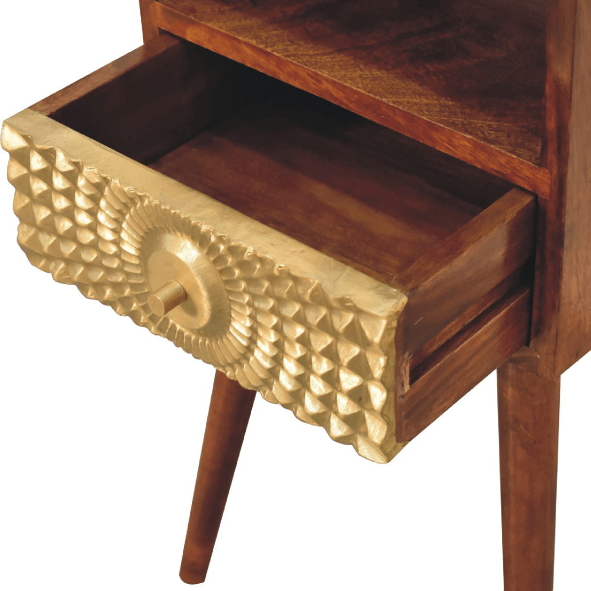 Artisan Furniture Solid Wood Eden Mini Bedside | Luxury Home Accessories | Heulog Glow