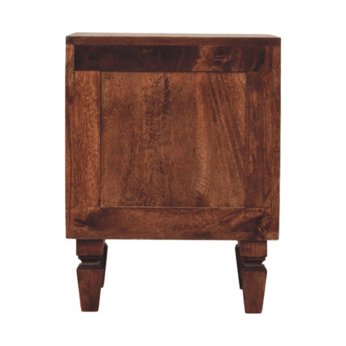 Artisan Furniture Solid Wood Harper Nightstand, 2 Drawers, Dark Brown | Luxury Home Accessories | Heulog Glow