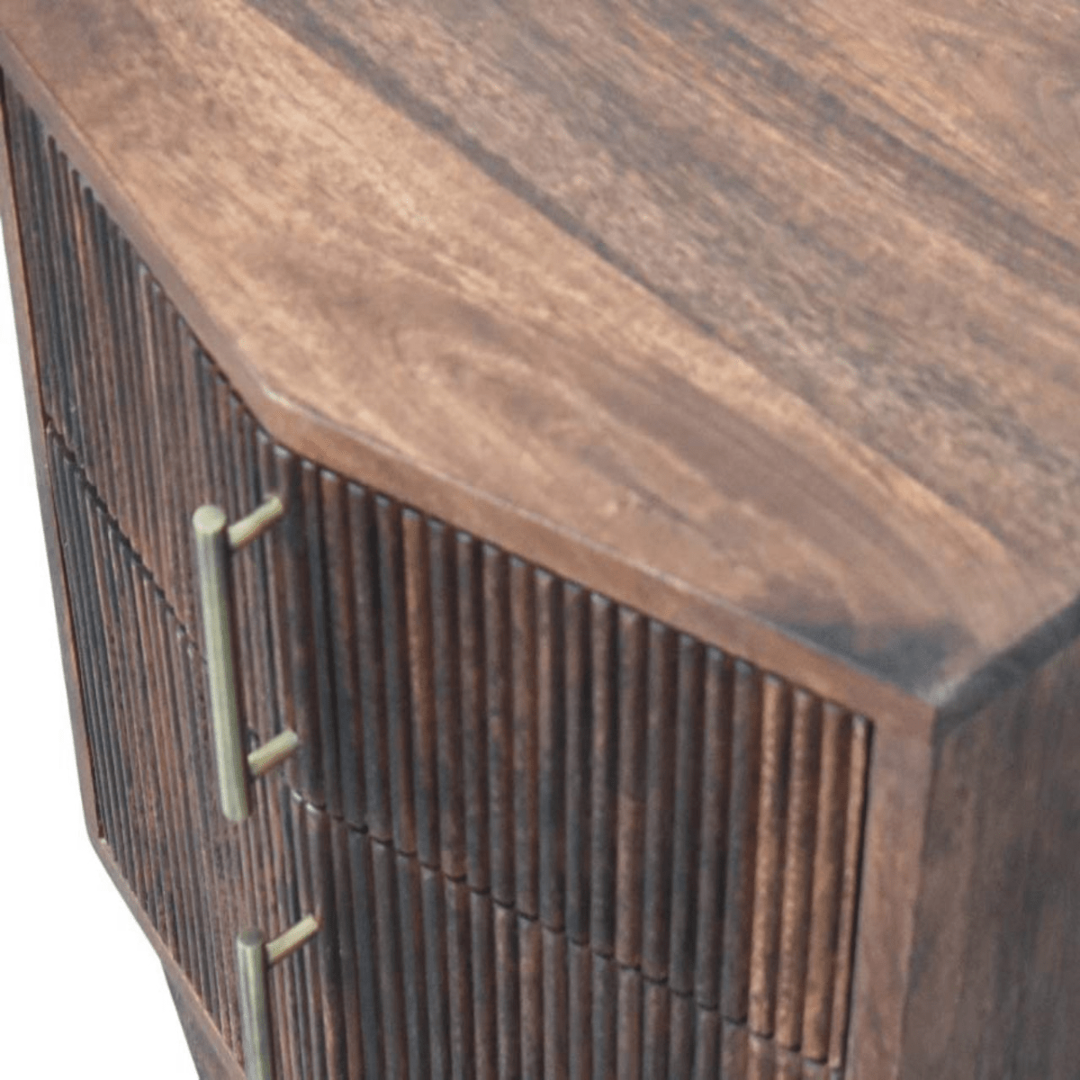 Artisan Furniture Solid Wood Harper Nightstand, 2 Drawers, Dark Brown | Luxury Home Accessories | Heulog Glow