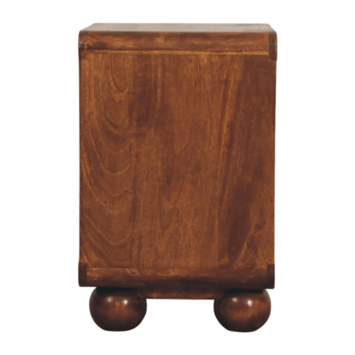 Artisan Furniture Solid Wood Larissa 2 Drawer Chestnut Nightstand, 1 Open Slot, Dark Brown | Luxury Home Accessories | Heulog Glow