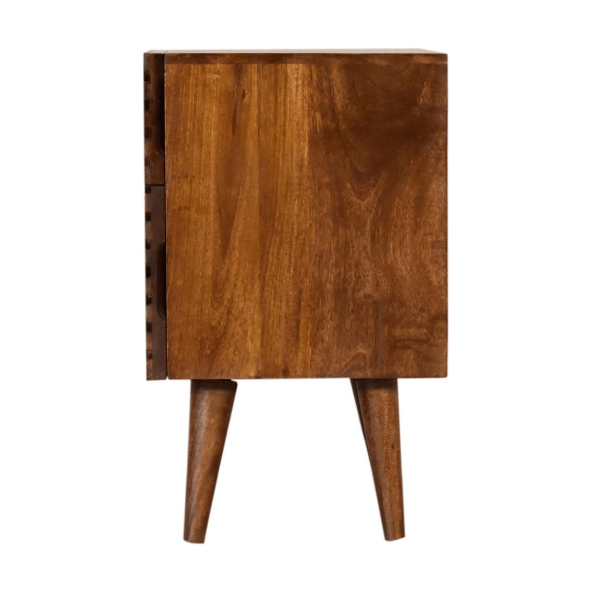 Artisan Furniture Solid Wood Lille 2 Drawer Bedside | Luxury Home Accessories | Heulog Glow