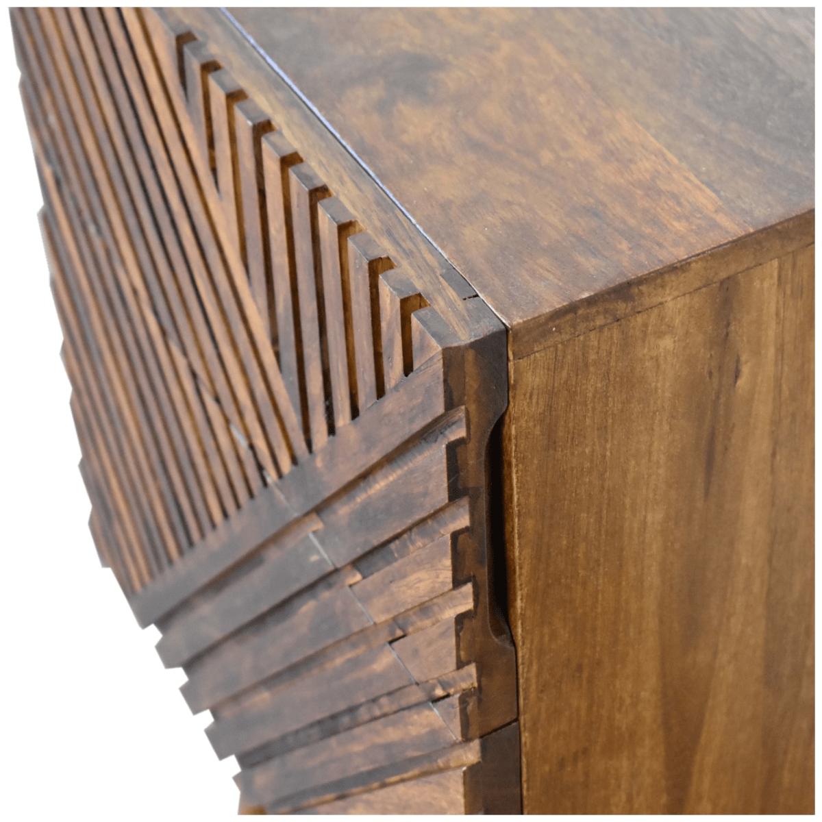 Artisan Furniture Solid Wood Lille 2 Drawer Bedside | Luxury Home Accessories | Heulog Glow