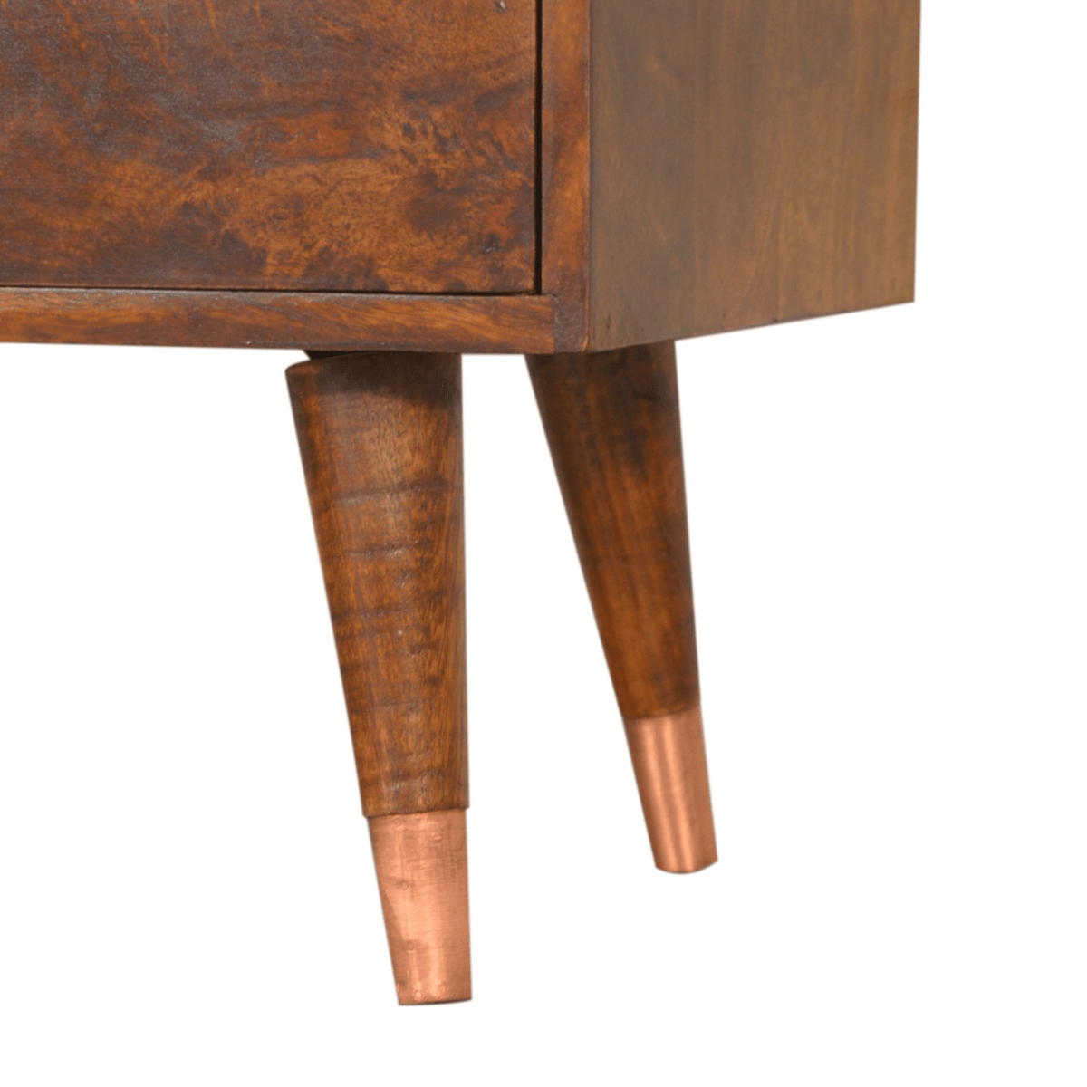 Artisan Furniture Solid Wood Manila Copper Sideboard, Brown, 3 Drawers and 1 Door | Luxury Home Accessories | Heulog Glow