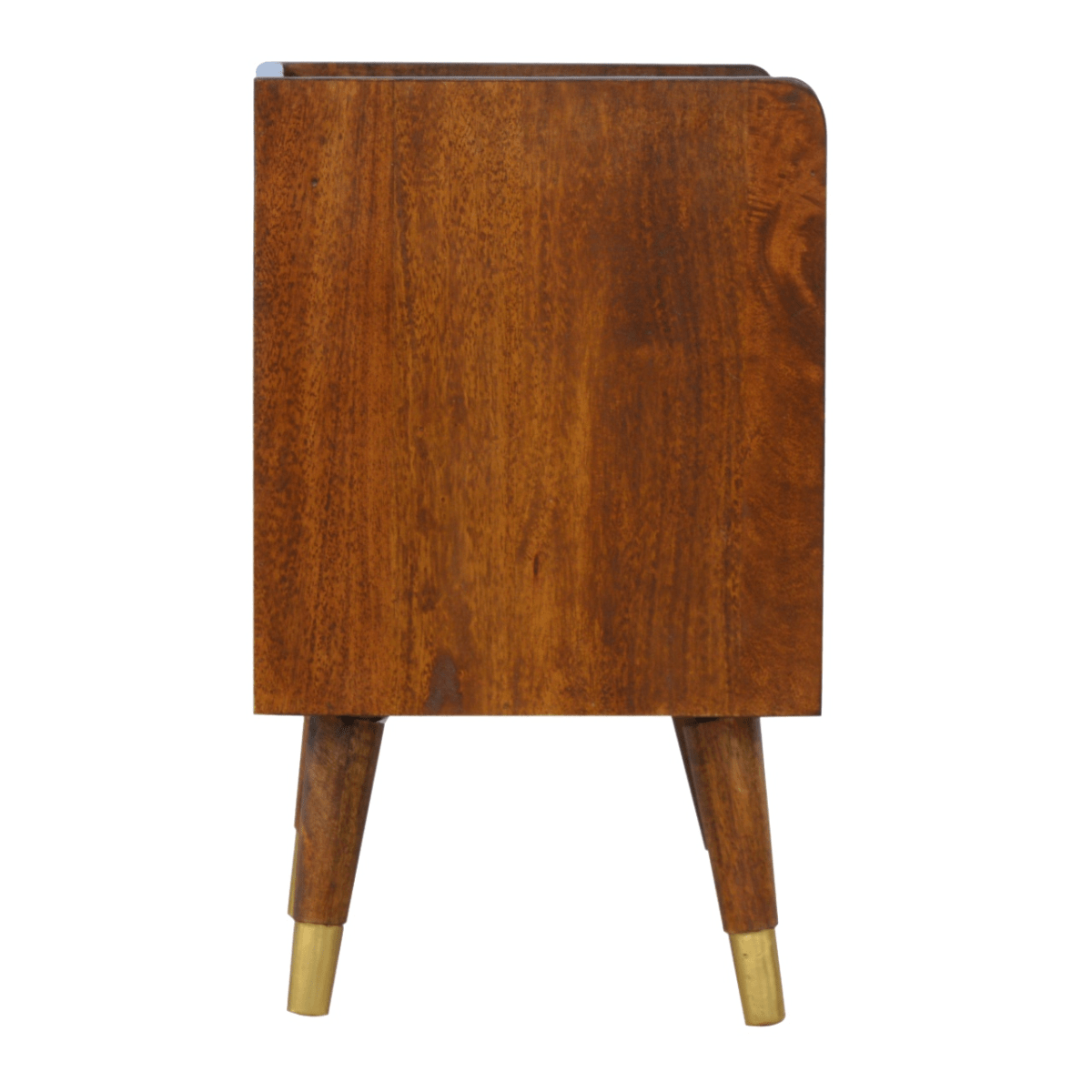 Artisan Furniture Solid Wood Manila Gold One Drawer Bedside | Luxury Home Accessories | Heulog Glow