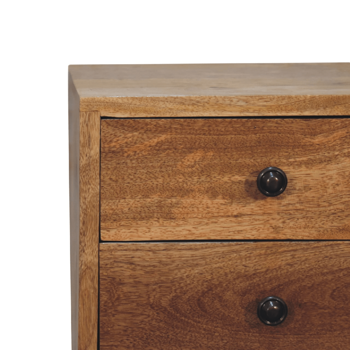 Artisan Furniture Solid Wood Mini 2 Drawer Oak-ish Bedside, Brown | Luxury Home Accessories | Heulog Glow
