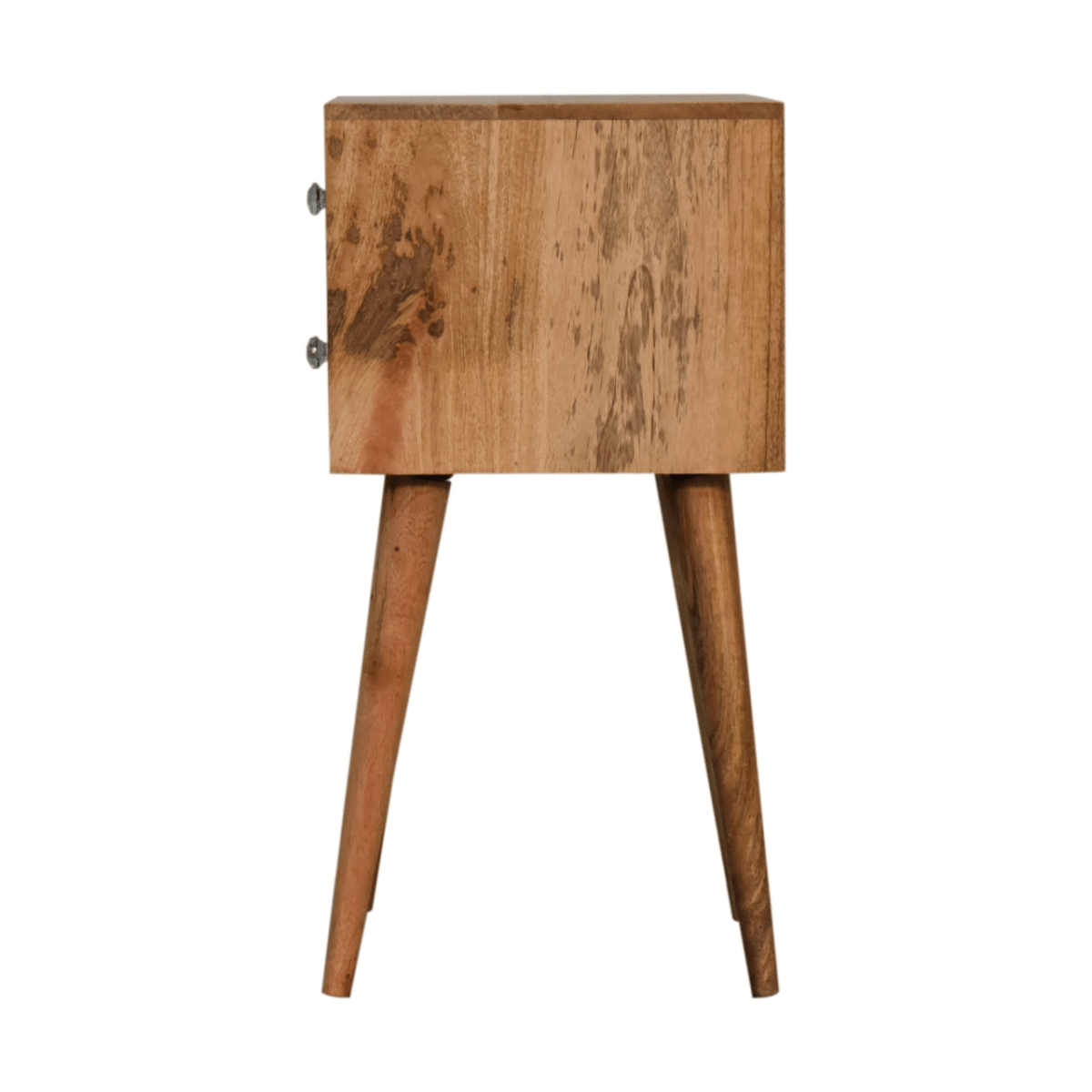 Artisan Furniture Solid Wood Mini Bone Inlay 2 Drawer Bedside | Luxury Home Accessories | Heulog Glow