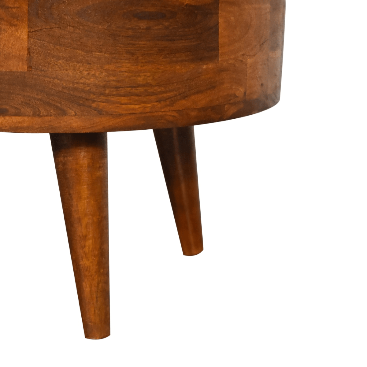 Artisan Furniture Solid Wood Mini Chestnut Rounded Coffee Table | Luxury Home Accessories | Heulog Glow