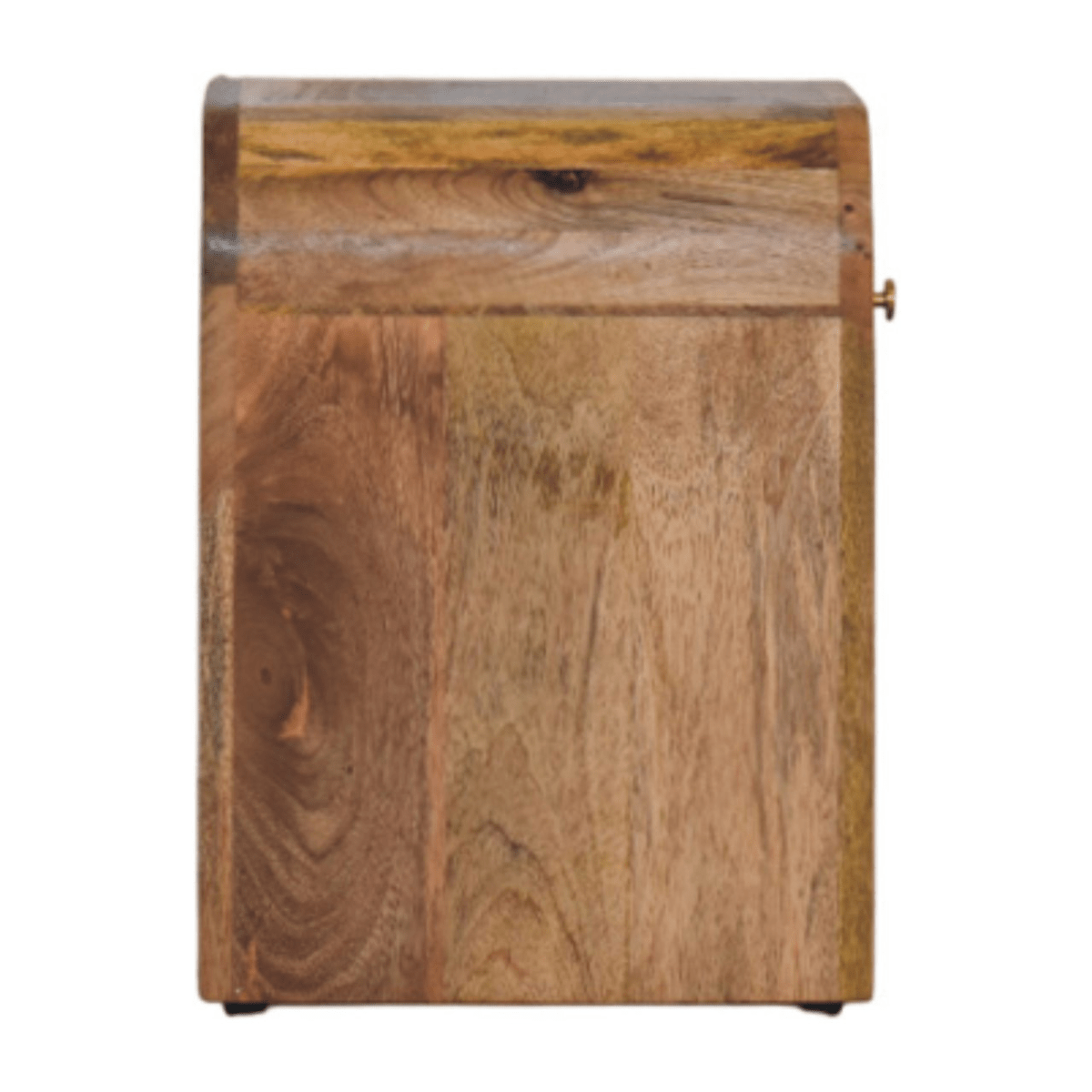 Artisan Furniture Solid Wood Mini Darcy Oak-ish Nightstand with Curved Edges | Luxury Home Accessories | Heulog Glow