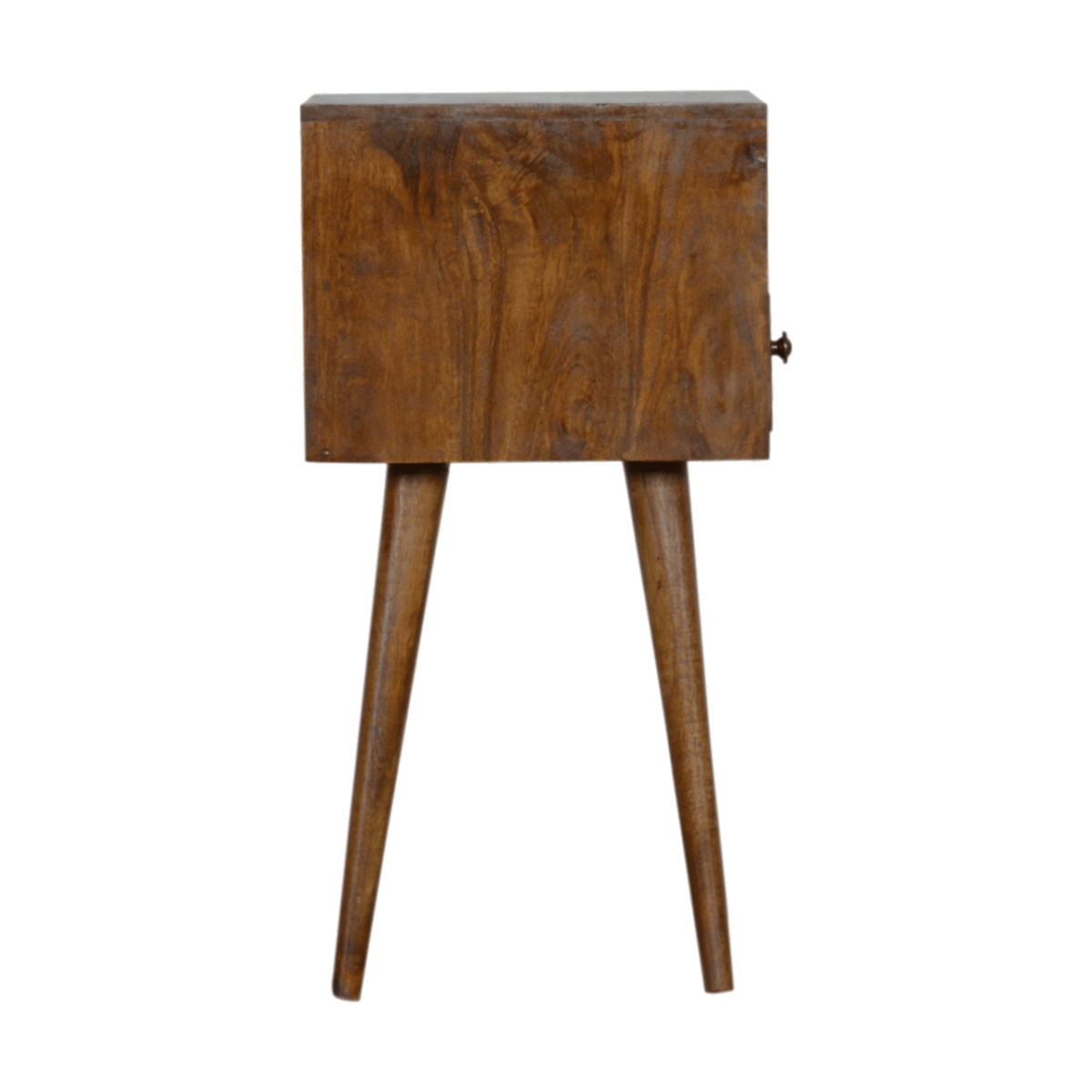 Artisan Furniture Solid Wood Mini Geo Brass Bedside | Luxury Home Accessories | Heulog Glow