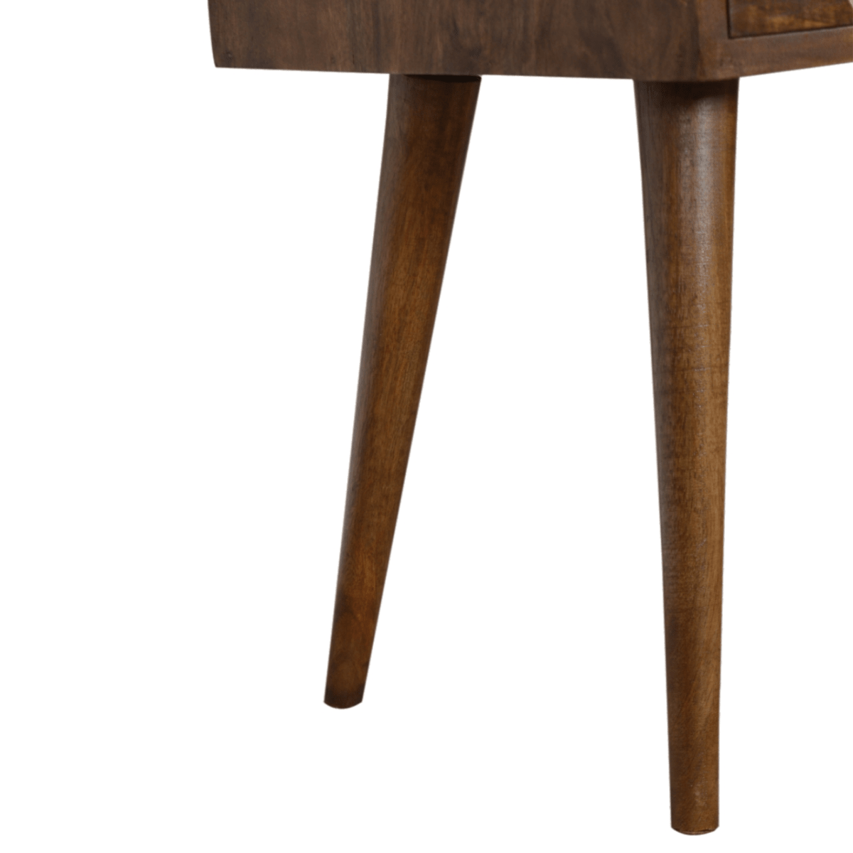 Artisan Furniture Solid Wood Mini Geo Brass Bedside | Luxury Home Accessories | Heulog Glow