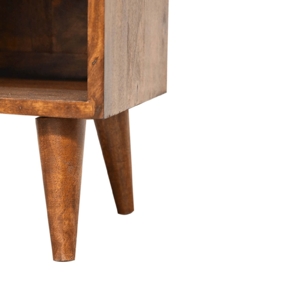 Artisan Furniture Solid Wood Mini Manila Gold 1 Drawer Bedside | Luxury Home Accessories | Heulog Glow