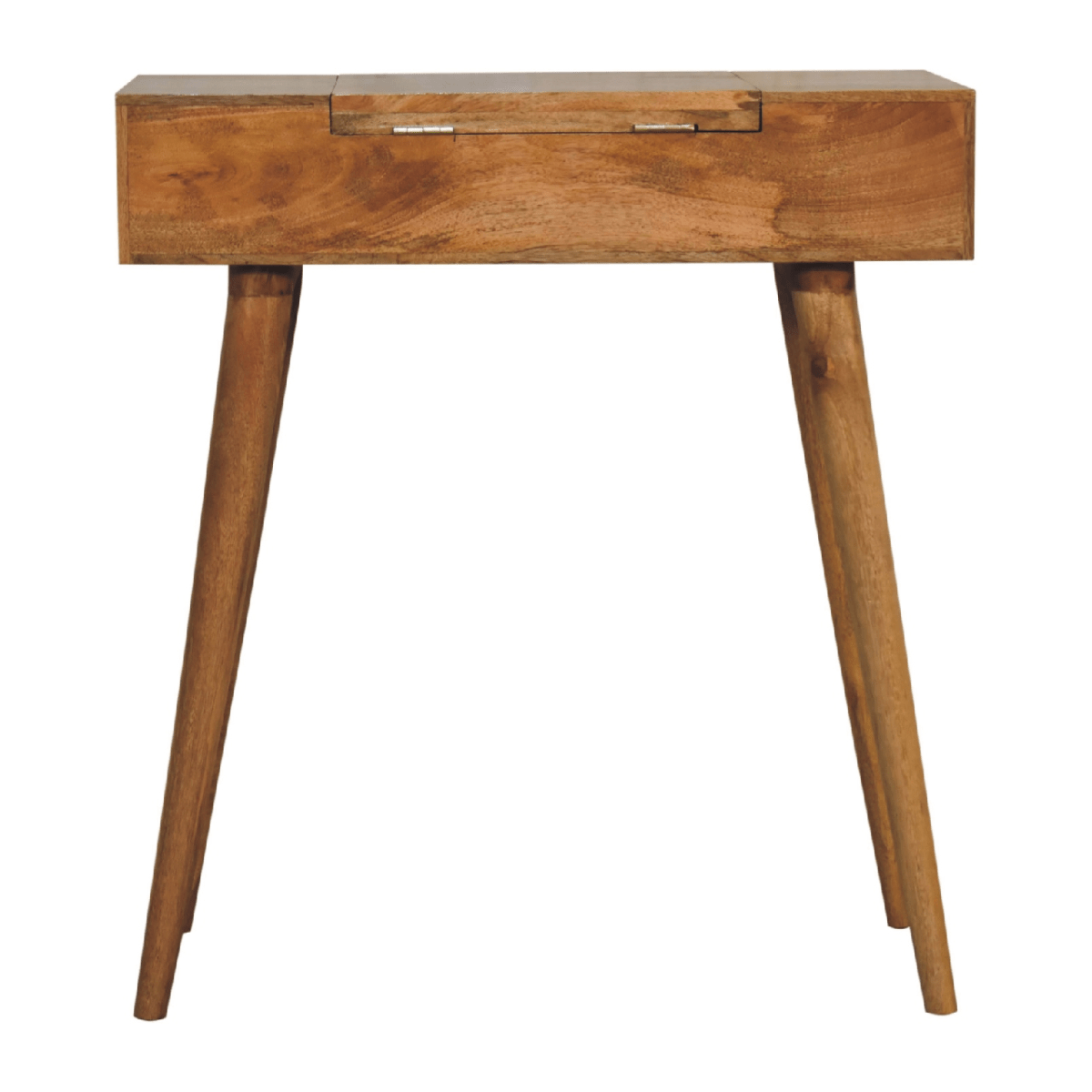 Artisan Furniture Solid Wood Mini Oak-ish Dressing Table, 4 Storage 78x70x35 cm | Luxury Home Accessories | Heulog Glow