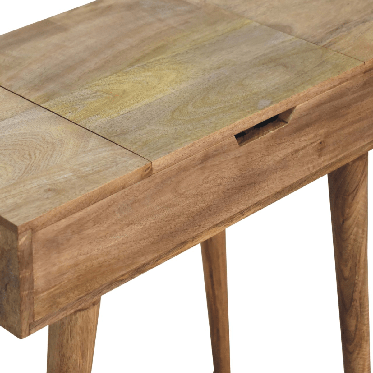 Artisan Furniture Solid Wood Mini Oak-ish Dressing Table, 4 Storage 78x70x35 cm | Luxury Home Accessories | Heulog Glow