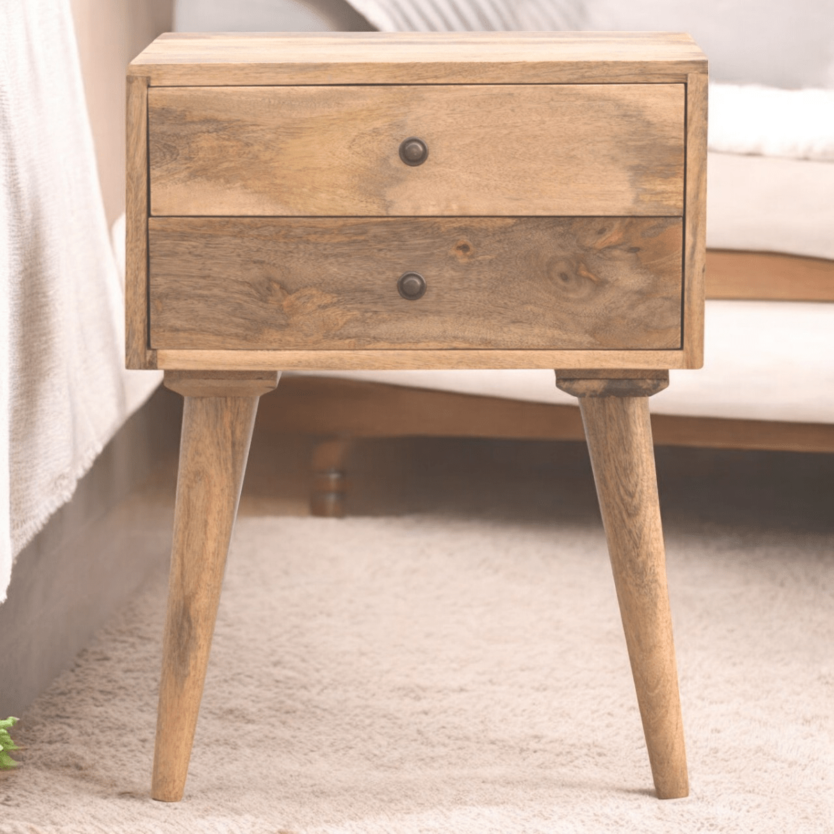 Artisan Furniture Solid Wood Modern Solid Wood Bedside | Luxury Home Accessories | Heulog Glow