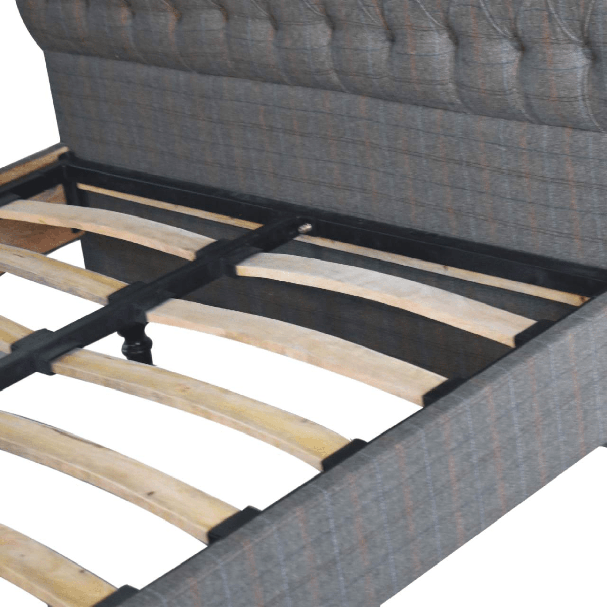 Artisan Furniture Solid Wood Multi Tweed Bed, Brown | Luxury Home Accessories | Heulog Glow