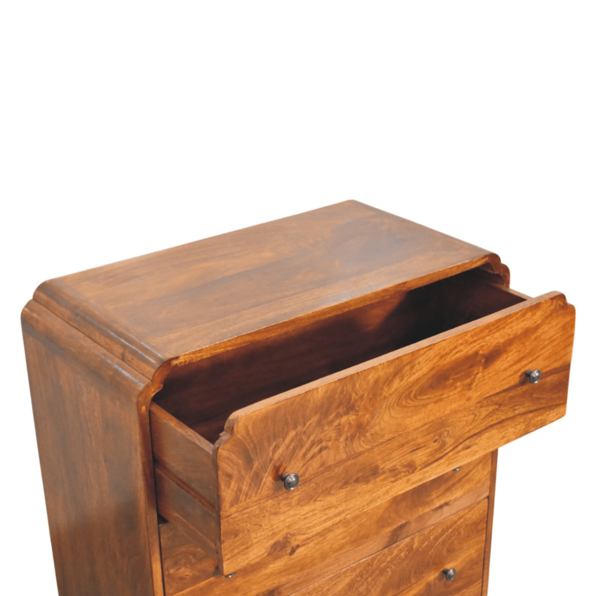 Artisan Furniture Solid Wood Newton Chestnut Chest, 3 Drawers, Dark Brown | Luxury Home Accessories | Heulog Glow