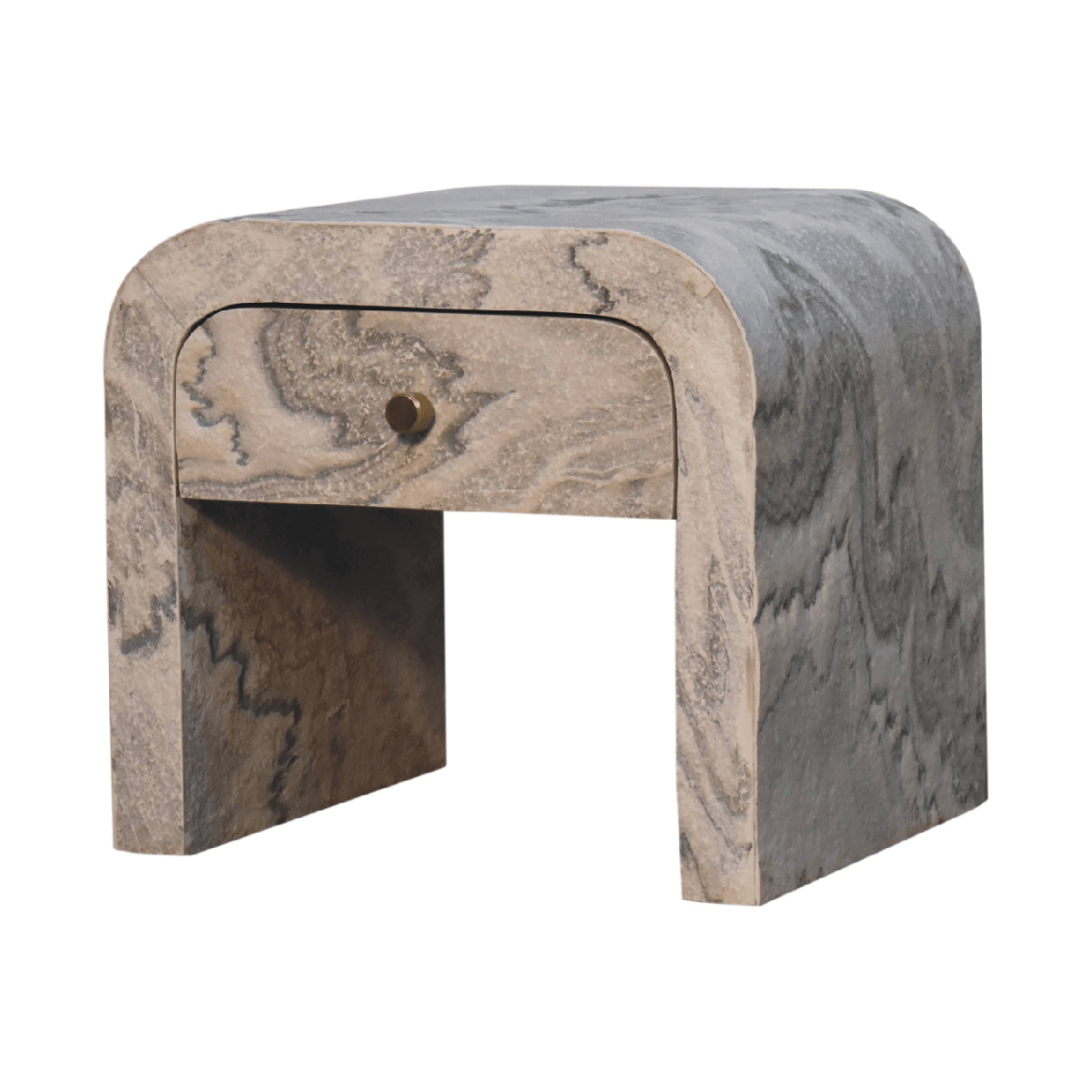 Artisan Furniture Solid Wood Nouveau Bedside | Luxury Home Accessories | Heulog Glow