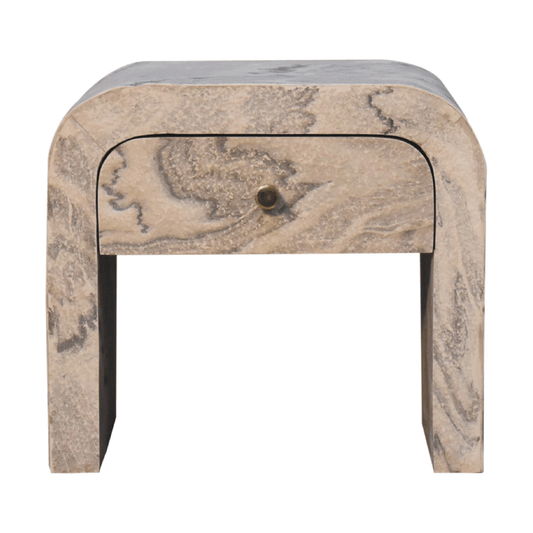 Artisan Furniture Solid Wood Nouveau Bedside | Luxury Home Accessories | Heulog Glow