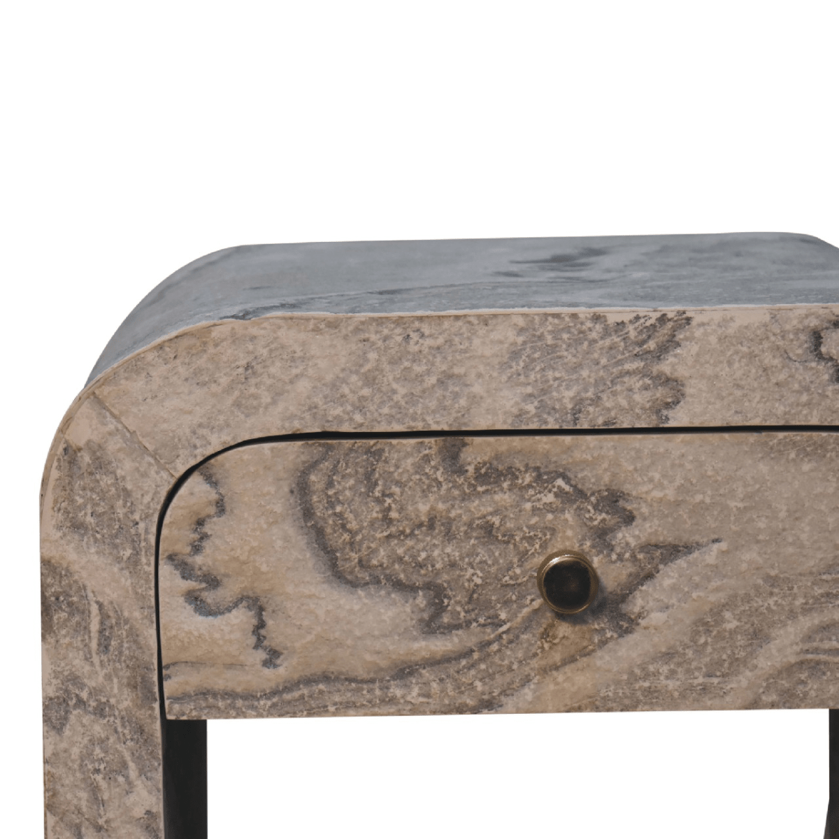 Artisan Furniture Solid Wood Nouveau Bedside | Luxury Home Accessories | Heulog Glow
