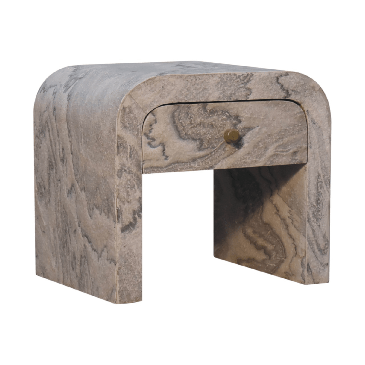 Artisan Furniture Solid Wood Nouveau Bedside | Luxury Home Accessories | Heulog Glow